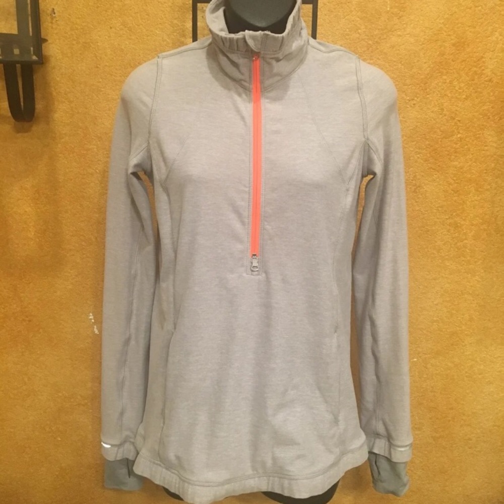 Lululemon Forthright 1/2 Zip Gray Jacket  - Sz 4
